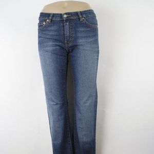 Lacoste F 4699 Boot (25 X 30) Women's Denim Jeans Medium Wash Zip Fly